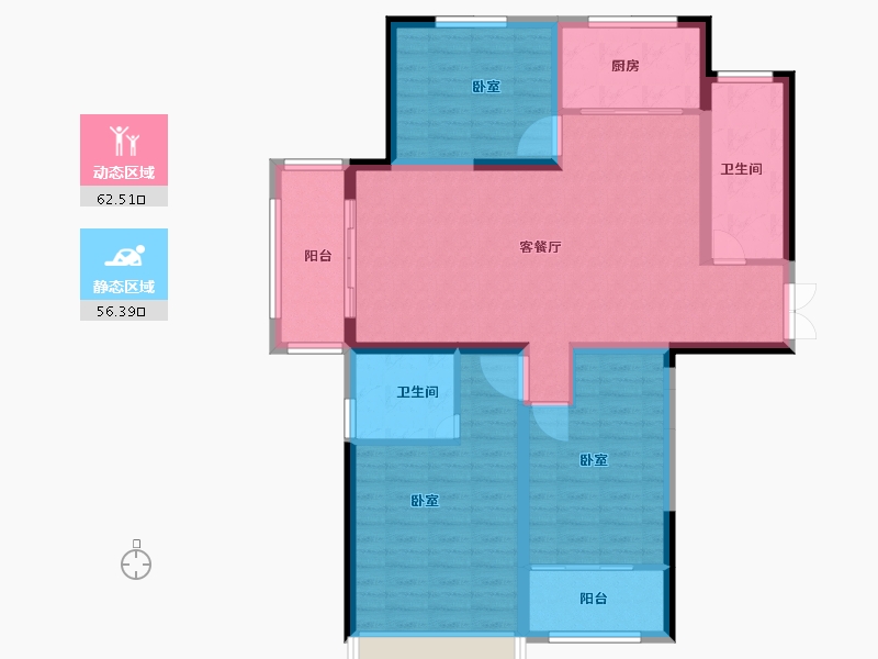 山东省-菏泽市-永泰和顺园-107.00-户型库-动静分区