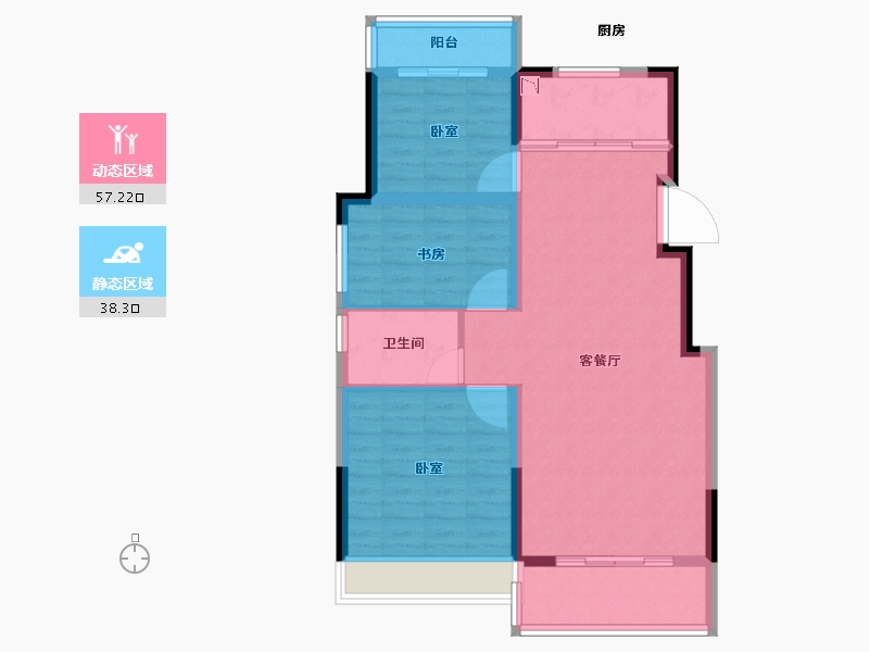 安徽省-合肥市-金科庐州樾-85.99-户型库-动静分区