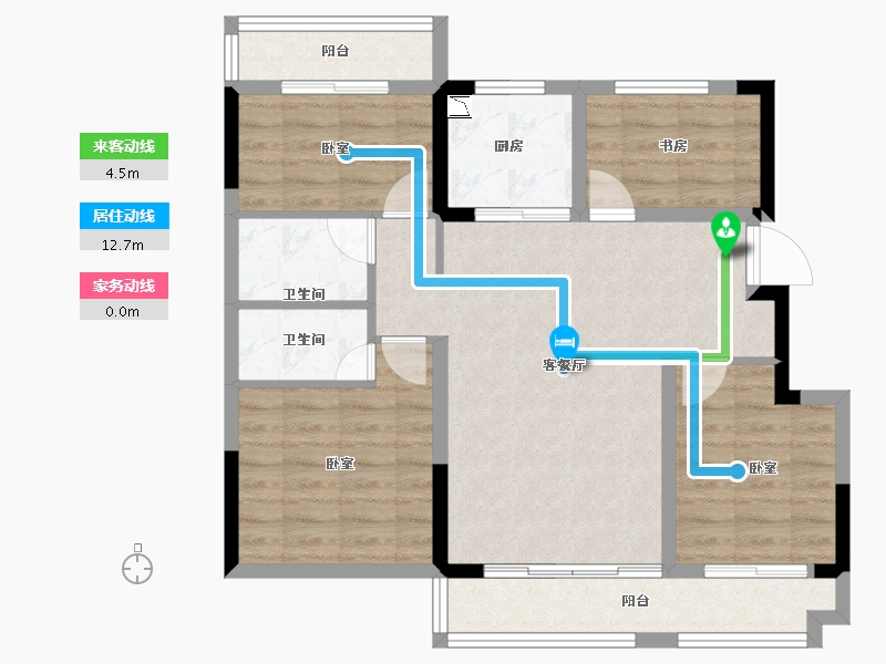 安徽省-合肥市-金科庐州樾-82.40-户型库-动静线