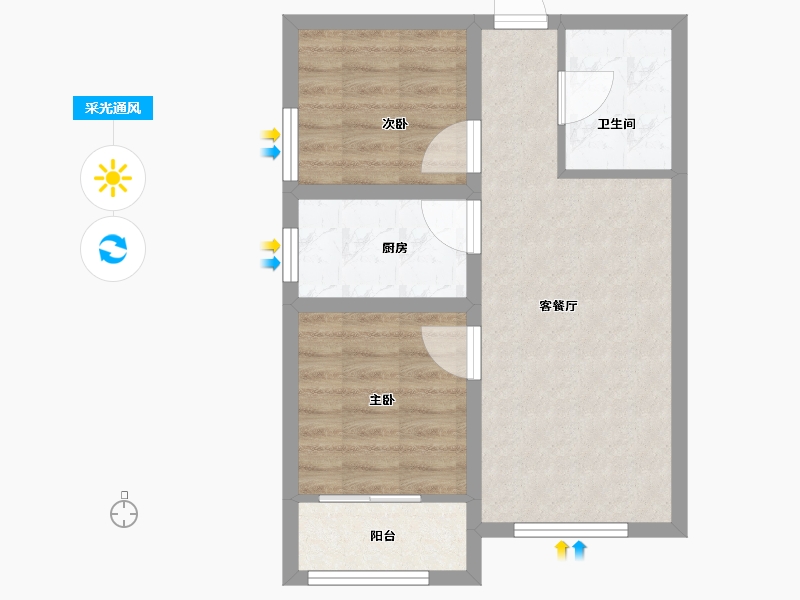 山东省-济南市-映月紫云城-52.54-户型库-采光通风