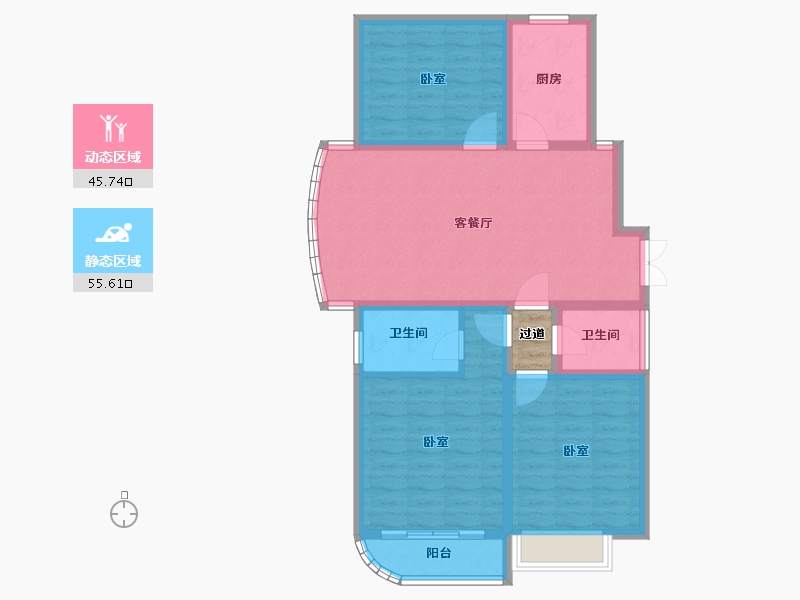 浙江省-金华市-商博花园-93.01-户型库-动静分区