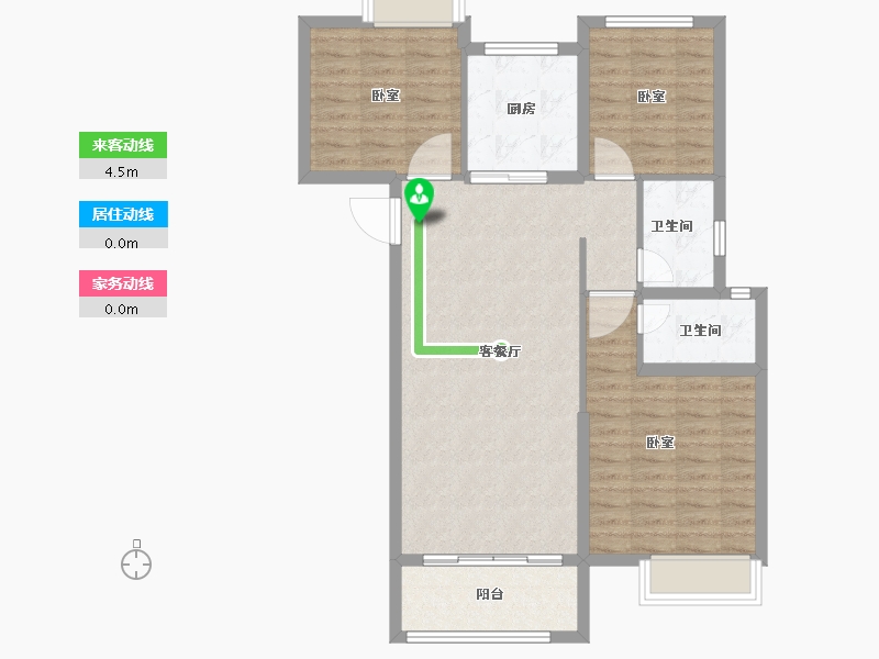 福建省-龙岩市-海伦堡东山府-86.00-户型库-动静线