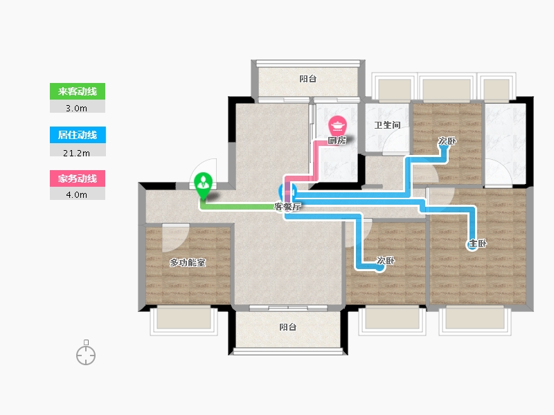 福建省-南平市-南平碧桂园·松溪府-92.00-户型库-动静线