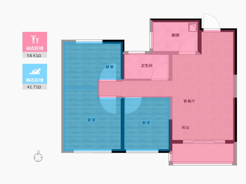 河南省-郑州市-融创金林金水府-90.00-户型库-动静分区