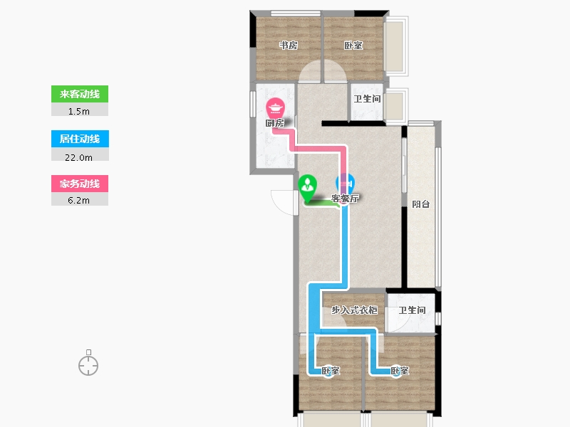 浙江省-绍兴市-随园二期-102.00-户型库-动静线