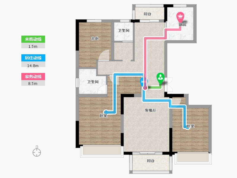 河南省-郑州市-中牟洺悦苑-106.00-户型库-动静线