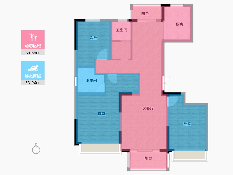 河南省-郑州市-中牟洺悦苑-106.00-户型库-动静分区