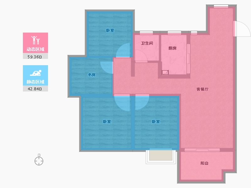 安徽省-合肥市-中国铁建悦湖国际-91.00-户型库-动静分区