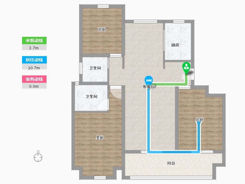 山东省-青岛市-华庭丽景-105.50-户型库-动静线