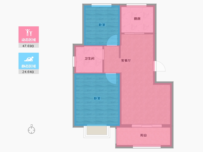 山东省-烟台市-天禧嘉园-65.00-户型库-动静分区