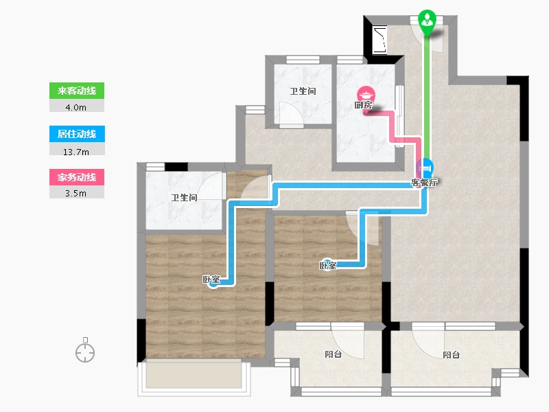 浙江省-绍兴市-金地湖城大境-80.00-户型库-动静线