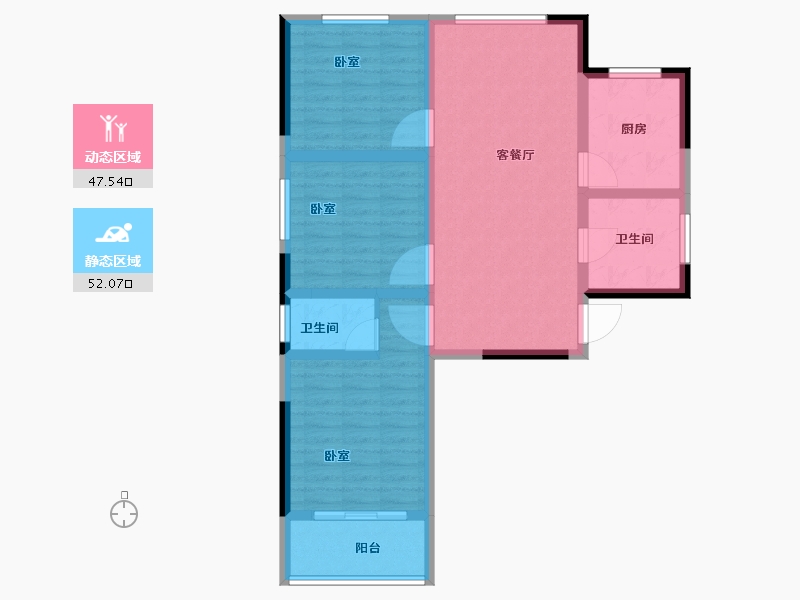 河南省-郑州市-同德悦庭-88.90-户型库-动静分区