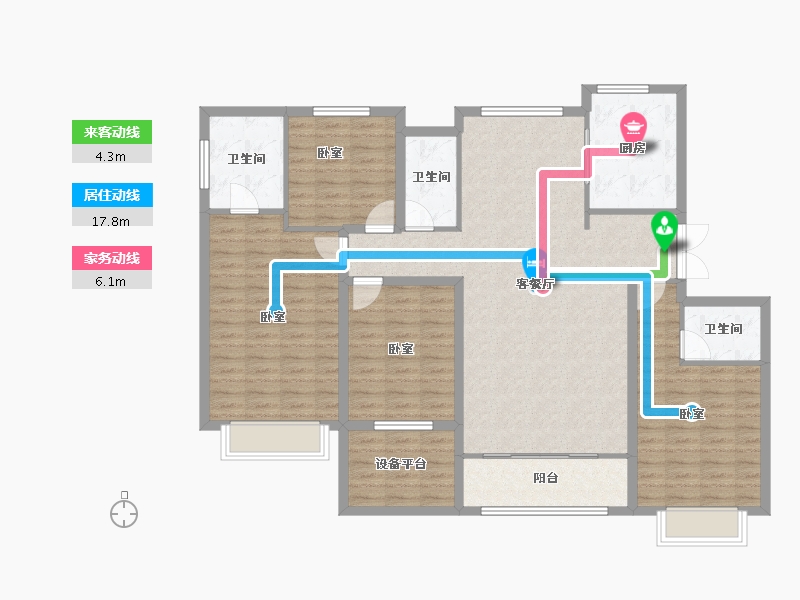 山东省-菏泽市-巨野枫叶正红（枫庭骊景）-132.66-户型库-动静线