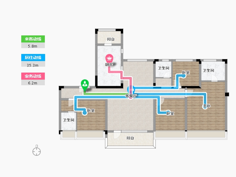 山东省-枣庄市-碧桂园翡翠澜湾-157.97-户型库-动静线