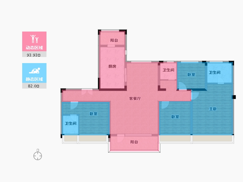 山东省-枣庄市-碧桂园翡翠澜湾-157.97-户型库-动静分区