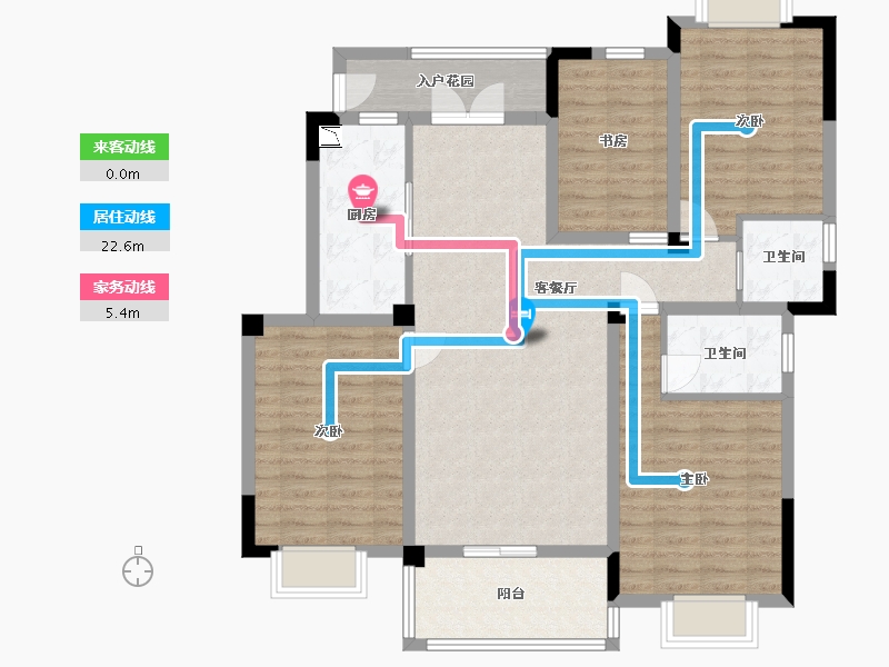 江西省-南昌市-中煤凯旋湾2期学府公园-109.79-户型库-动静线