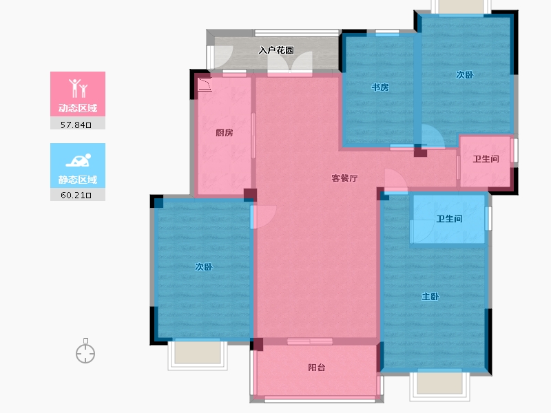 江西省-南昌市-中煤凯旋湾2期学府公园-109.79-户型库-动静分区