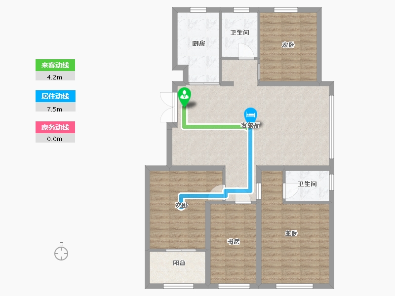 山东省-潍坊市-华安凤凰嘉苑-107.20-户型库-动静线