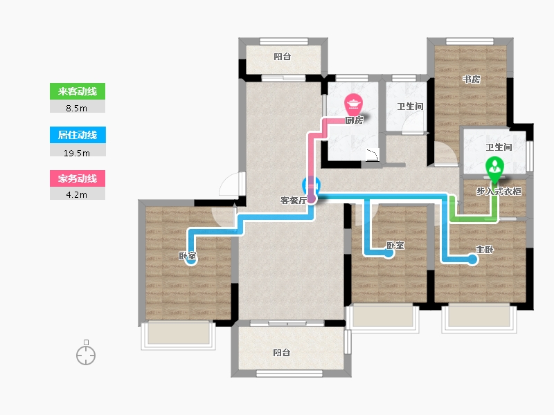 河南省-安阳市-安阳建业壹号城邦-100.79-户型库-动静线