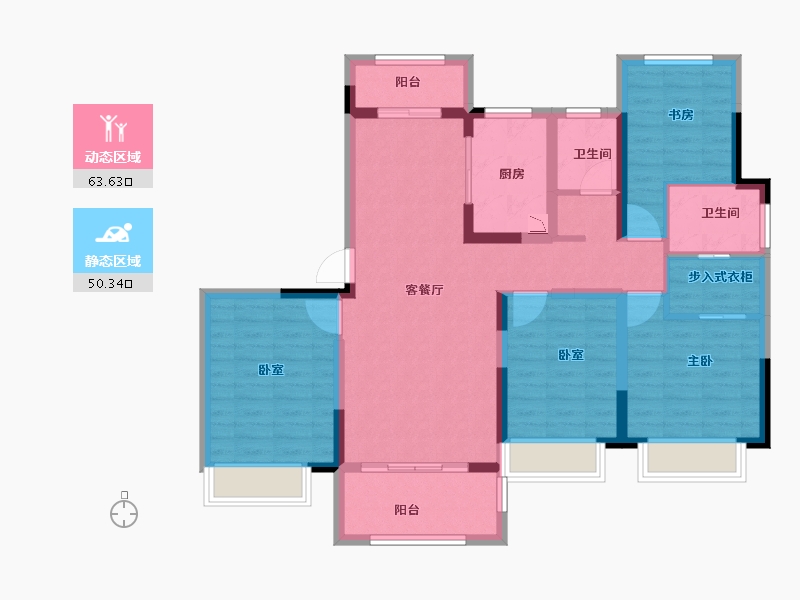 河南省-安阳市-安阳建业壹号城邦-100.79-户型库-动静分区