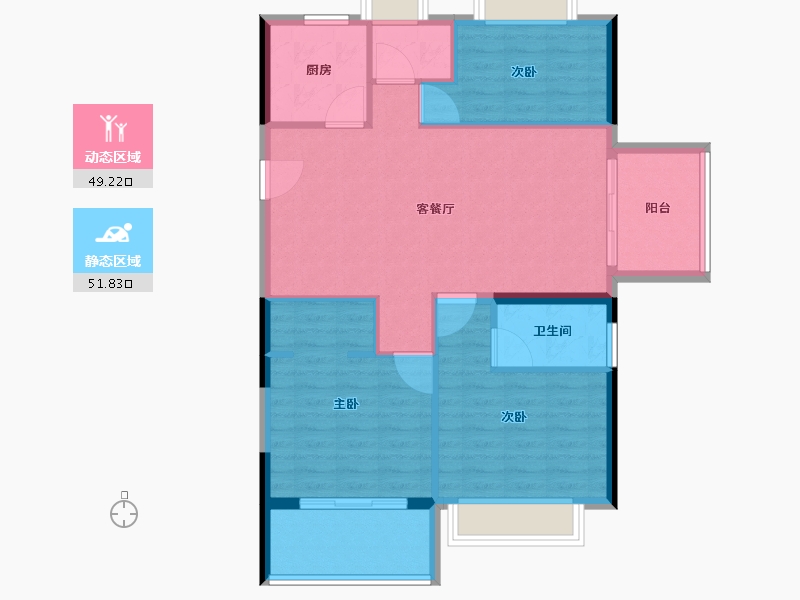 福建省-南平市-龙山首府-92.00-户型库-动静分区