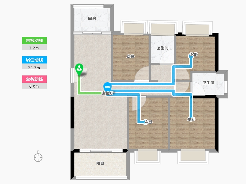 福建省-南平市-龙山首府-92.99-户型库-动静线