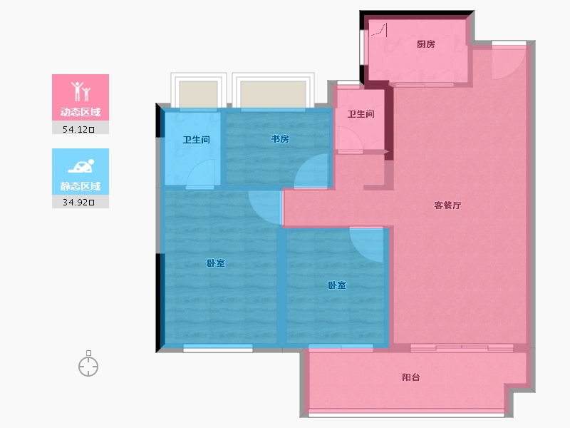 福建省-泉州市-景园合著-80.00-户型库-动静分区