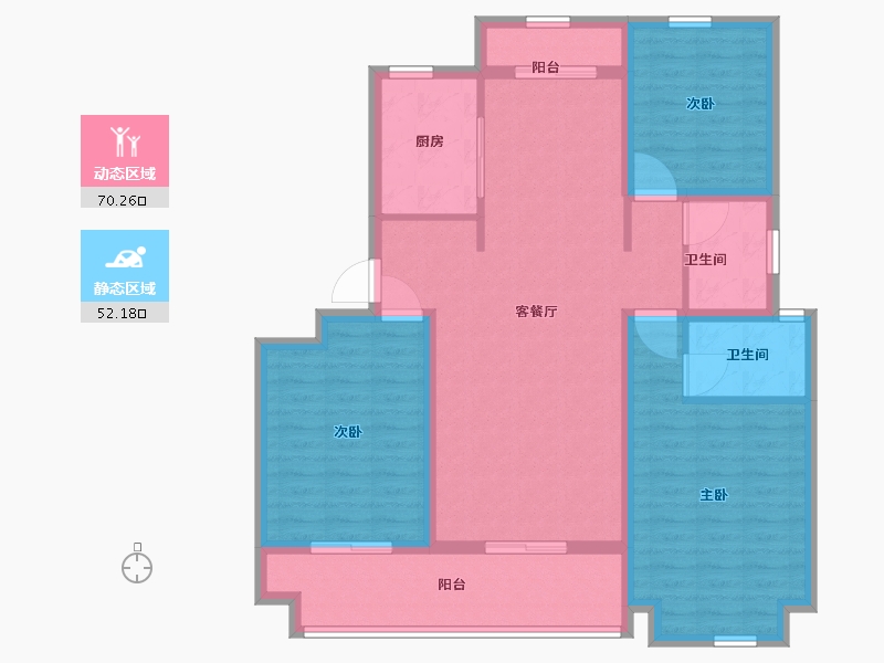 山东省-青岛市-华庭丽景-110.00-户型库-动静分区