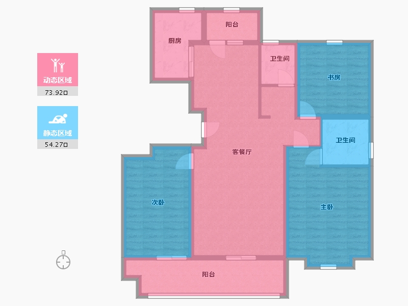 山东省-青岛市-华庭丽景-114.80-户型库-动静分区