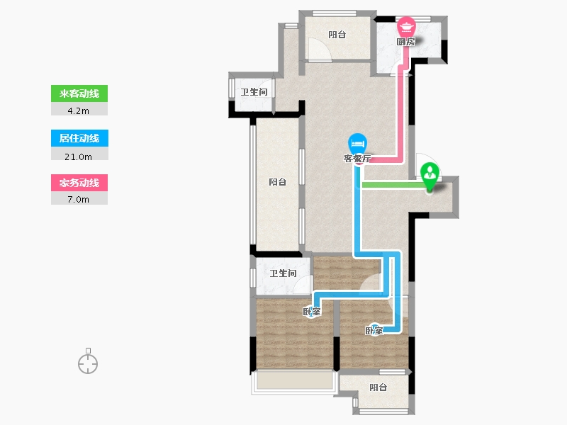 浙江省-绍兴市-金地湖城大境-101.00-户型库-动静线