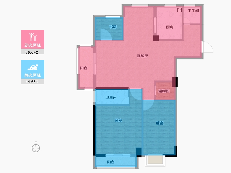 福建省-宁德市-金御尚品-93.00-户型库-动静分区