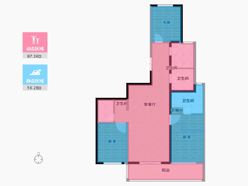 河南省-郑州市-融创金林金水府-129.00-户型库-动静分区