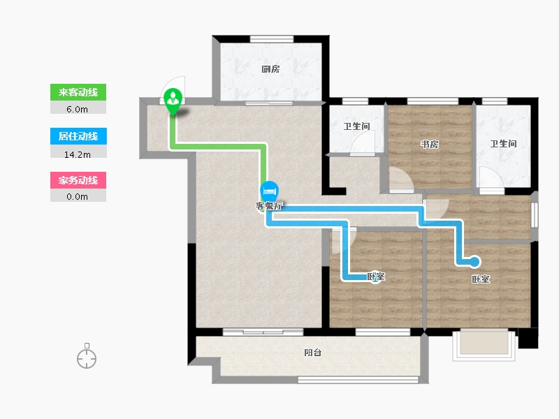 山东省-烟台市-瑞和公馆-96.00-户型库-动静线