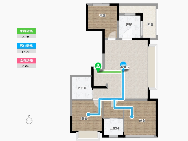 河南省-焦作市-亿祥亲亲里-104.40-户型库-动静线