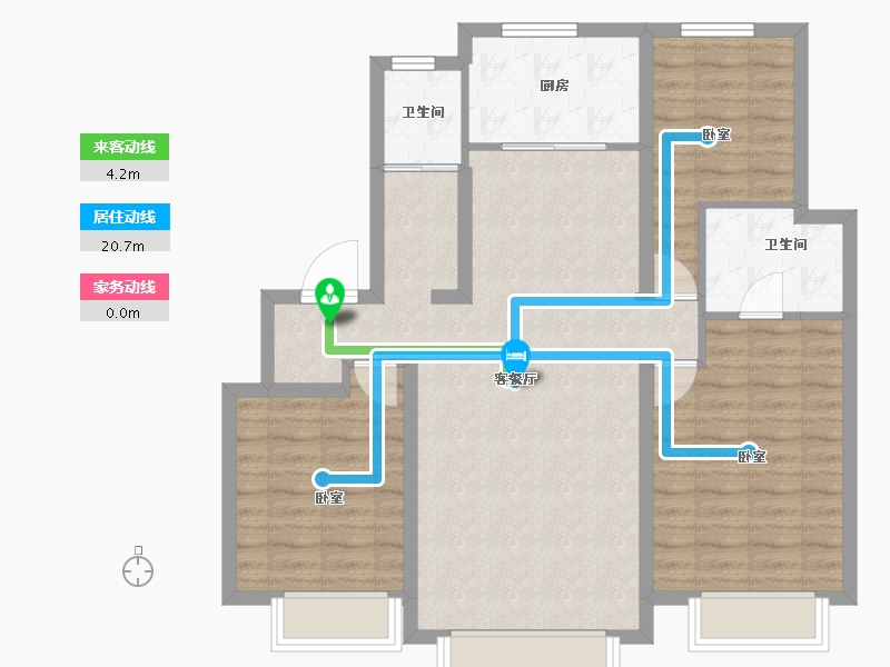 新疆维吾尔自治区-乌鲁木齐市-融创玖玺台-91.19-户型库-动静线