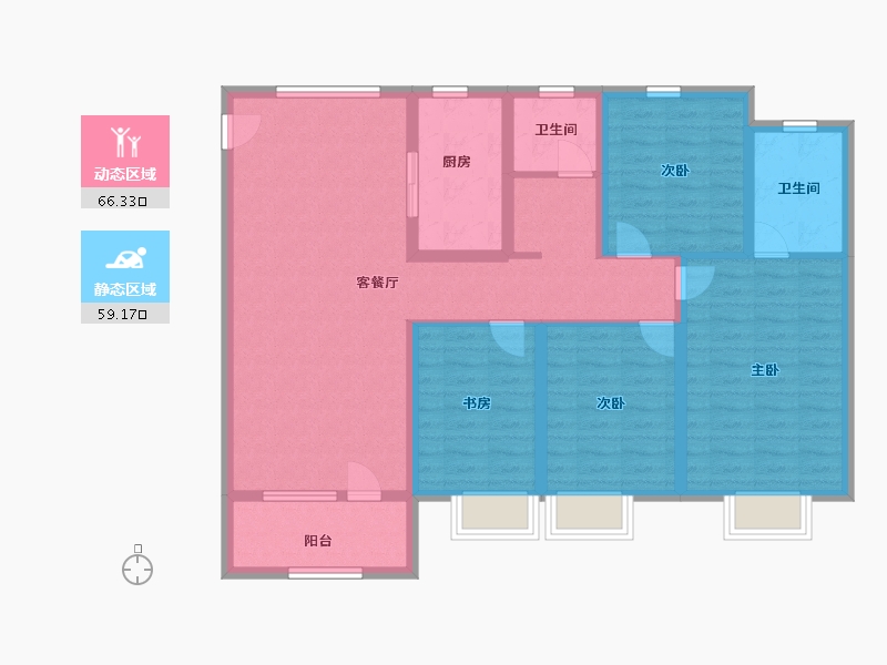 山东省-青岛市-信达金地蓝庭-112.00-户型库-动静分区