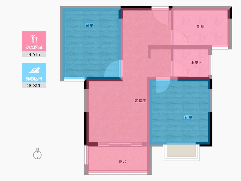 河南省-郑州市-同德悦庭-64.51-户型库-动静分区