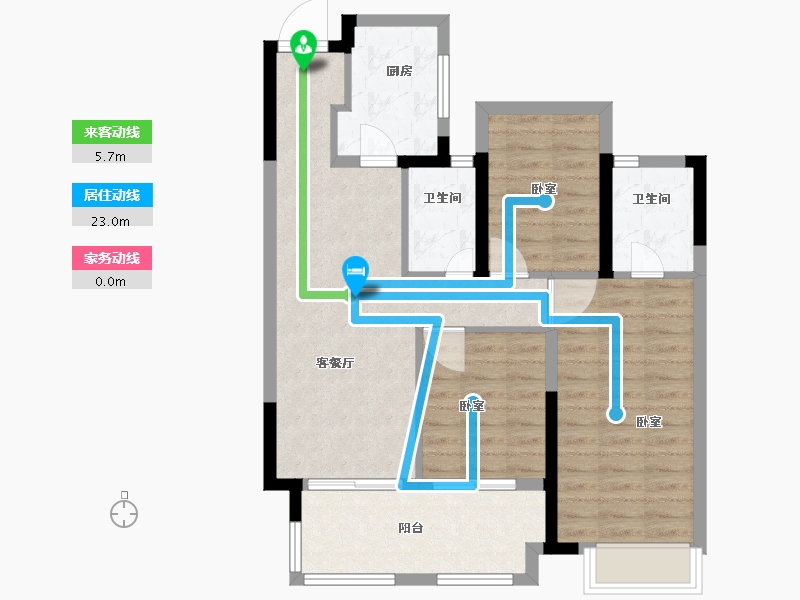 安徽省-合肥市-新城悦隽九里-80.00-户型库-动静线