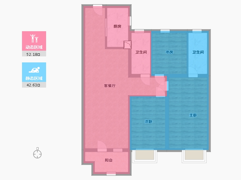 山东省-青岛市-鲁班国汇城儒苑-84.00-户型库-动静分区