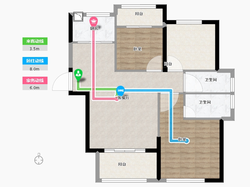 福建省-宁德市-中茵・外滩1号-88.00-户型库-动静线