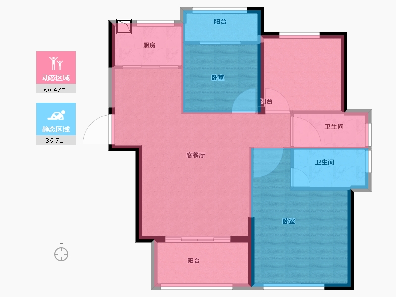 福建省-宁德市-中茵・外滩1号-88.00-户型库-动静分区