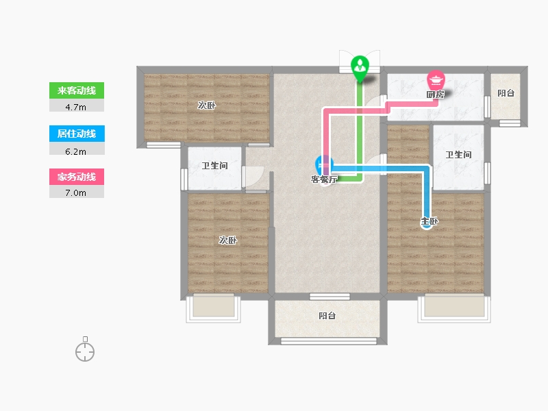 江西省-吉安市-锦江凤凰城-95.00-户型库-动静线