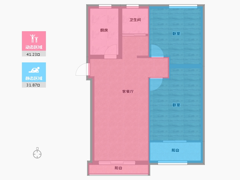 山东省-烟台市-天禧嘉园-66.00-户型库-动静分区