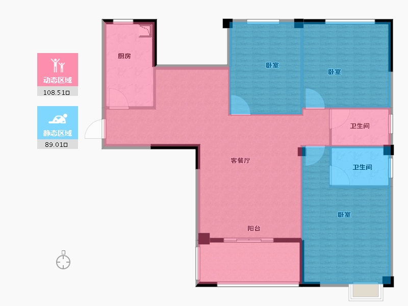 福建省-宁德市-屏南弘祥天玺-183.01-户型库-动静分区