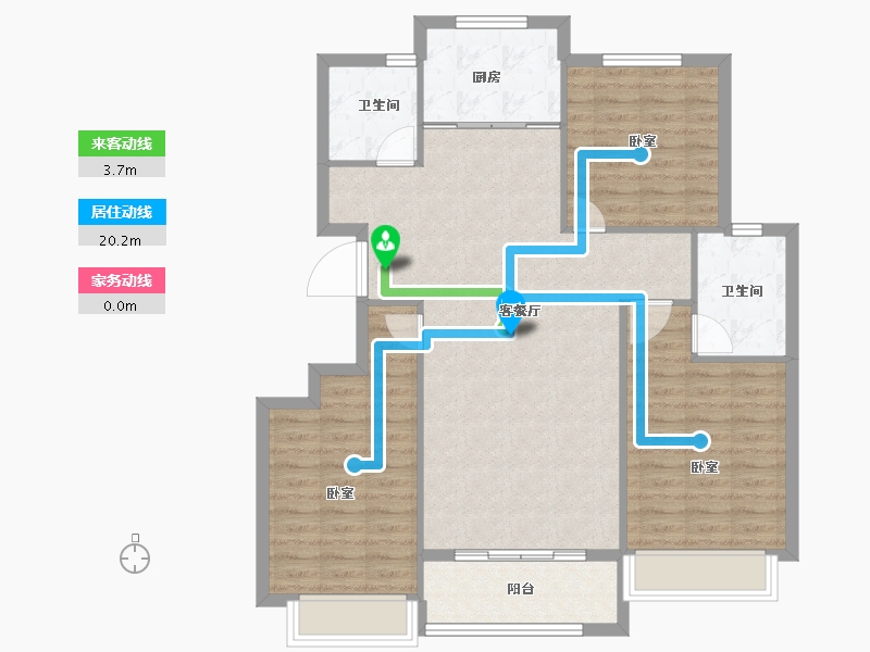 河南省-安阳市-丛台金悦湾-102.00-户型库-动静线