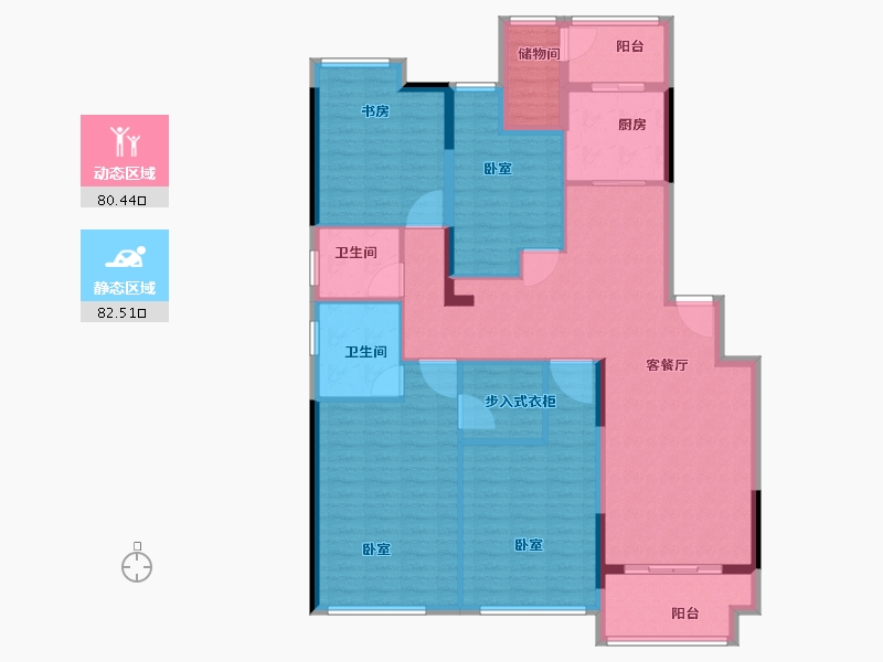 河南省-郑州市-御品蔚来云城-148.00-户型库-动静分区