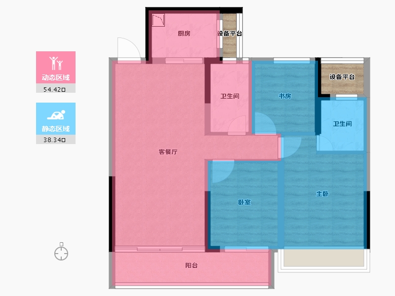 浙江省-衢州市-天元铭鼎-86.09-户型库-动静分区