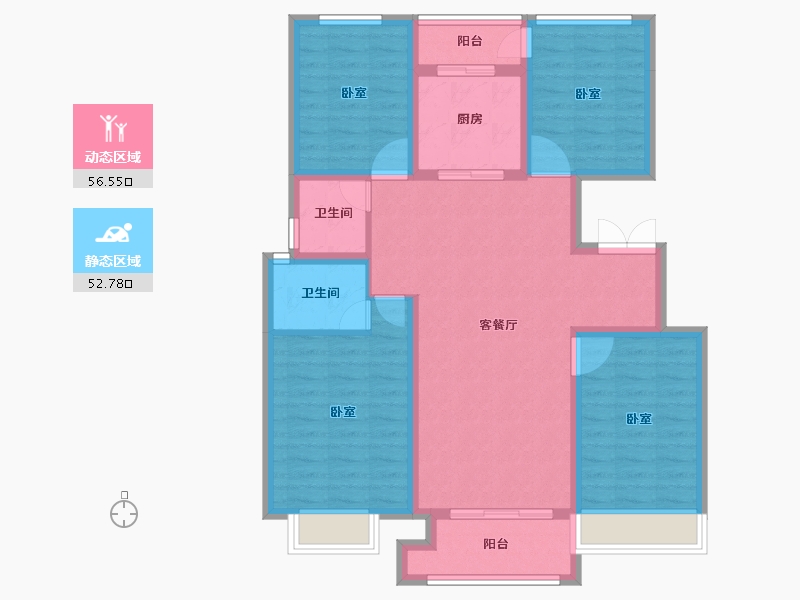 浙江省-绍兴市-中梁赞成首府-97.58-户型库-动静分区