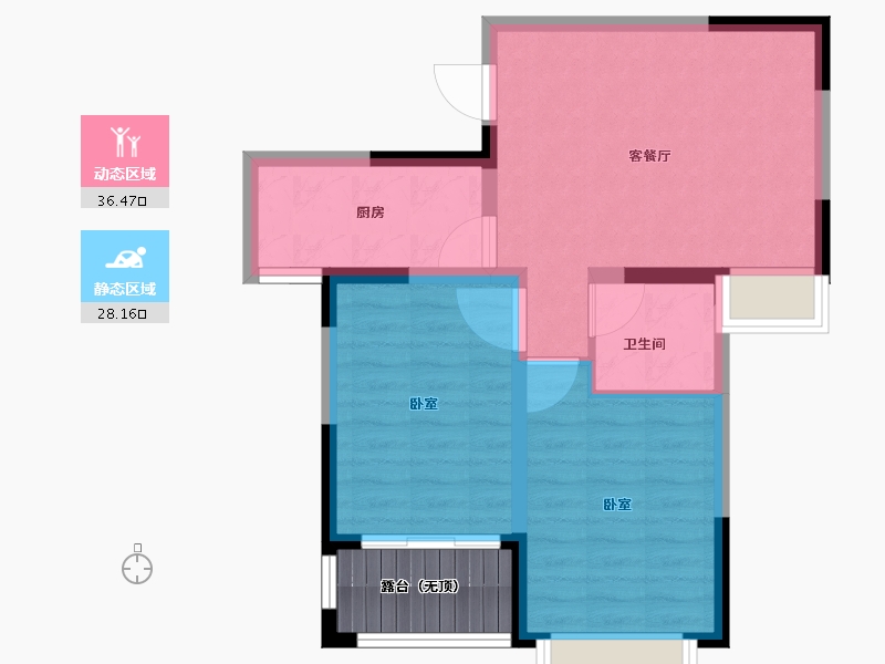 河南省-郑州市-荣御-62.23-户型库-动静分区