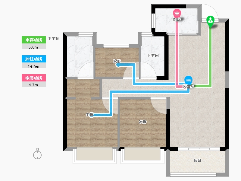 福建省-南平市-南平世茂云玺-79.99-户型库-动静线